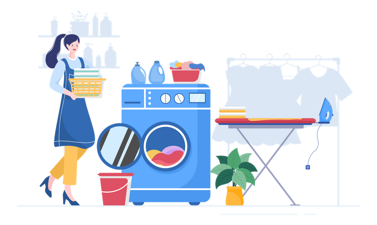 Ilustrasi proses laundry